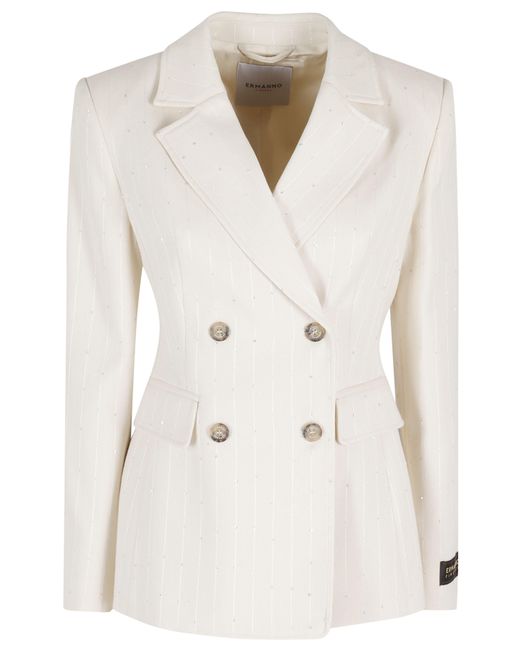 ERMANNO FIRENZE Natural Giacca Doppiopetto Co Pl Pv Blazer