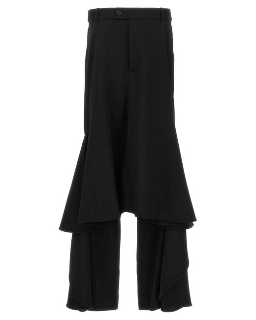Balenciaga Deconstructed Godet Skirts Black