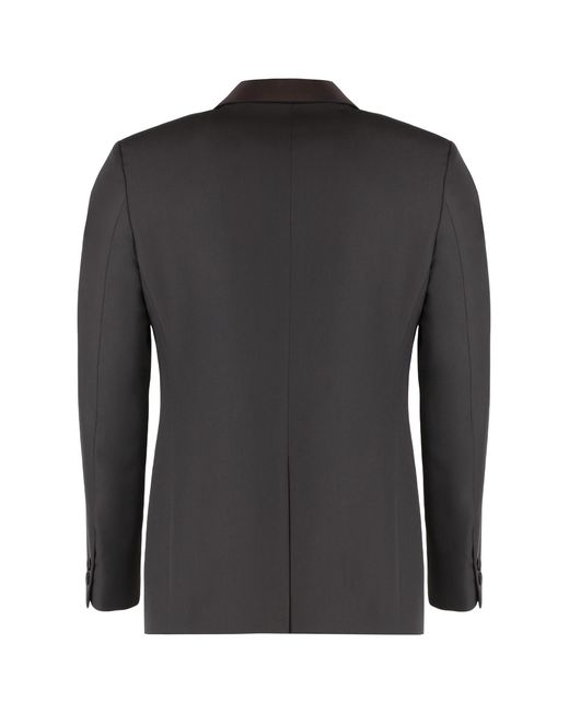 Fendi Black Blazer Crepe Wool, Polyester Suit & Dinner Jackets for men