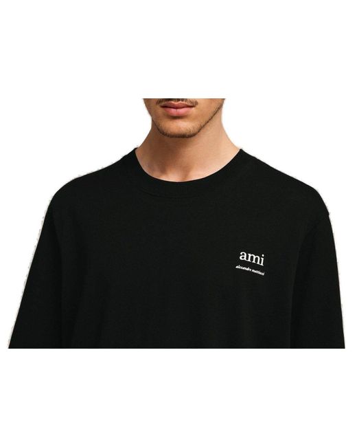 AMI Black T-Shirts for men
