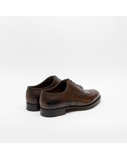 Edward Green Brown Malvern Dark Oak Antique Calf Oxford Shoe for men