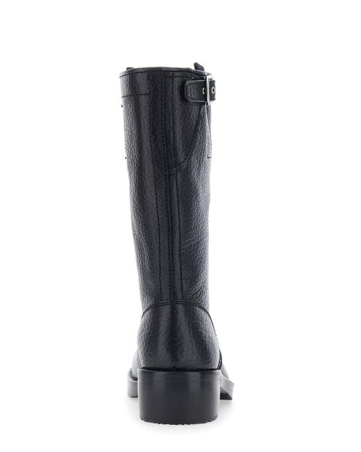 Dries Van Noten Black Boots Ws262-82 Calf Leather