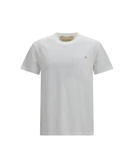 Valentino Gray Cotton Vlogo T-Shirt T-Shirts for men