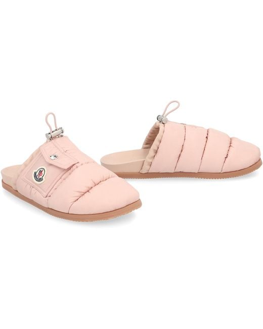 Moncler Pink Mon Pocket Mules Polyamide Slippers