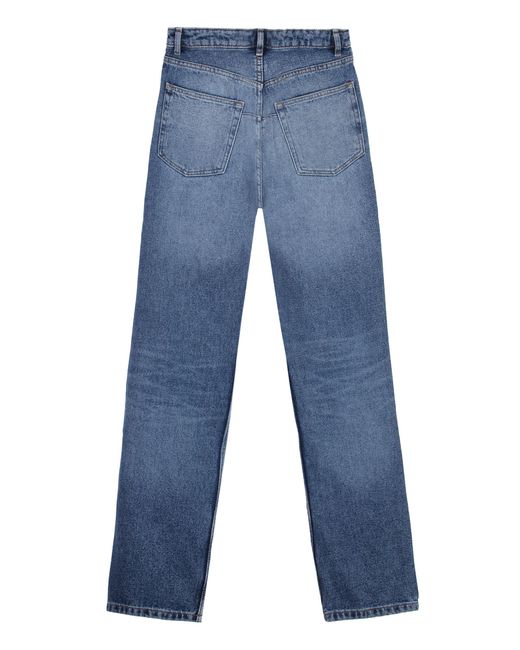 A.P.C. Blue Kylie Straight Leg Jeans Cotton Straight-Leg