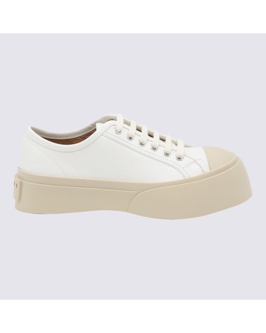 Marni White Leather Pablo Sneakers