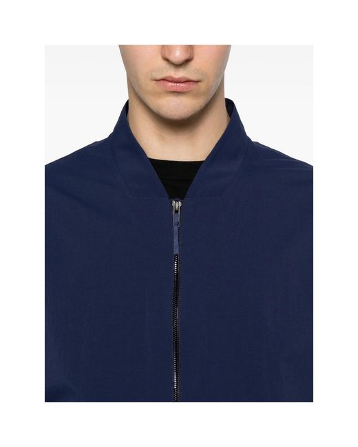 Veilance Blue Bomber Jacket Nylon Shell for men