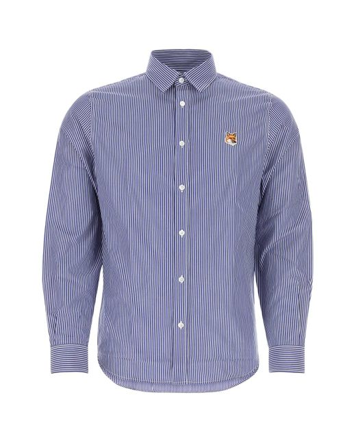 Maison Kitsuné Blue Maison Kitsune Shirts for men