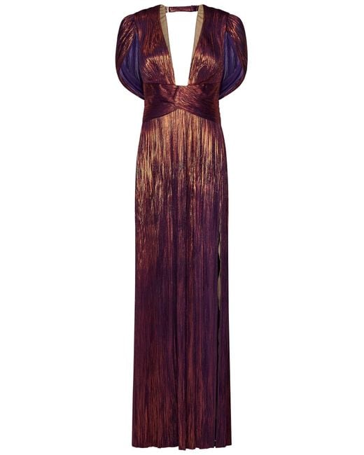Maria Lucia Hohan Purple Laurel Long Dress