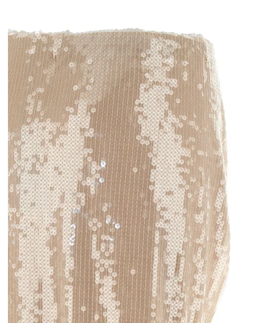 ROTATE BIRGER CHRISTENSEN Natural Sequins Knot Skirt