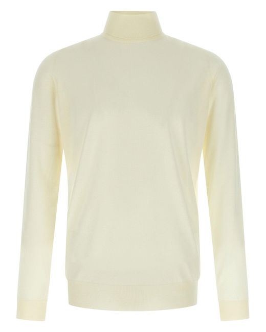 John Smedley White Richards Sweater