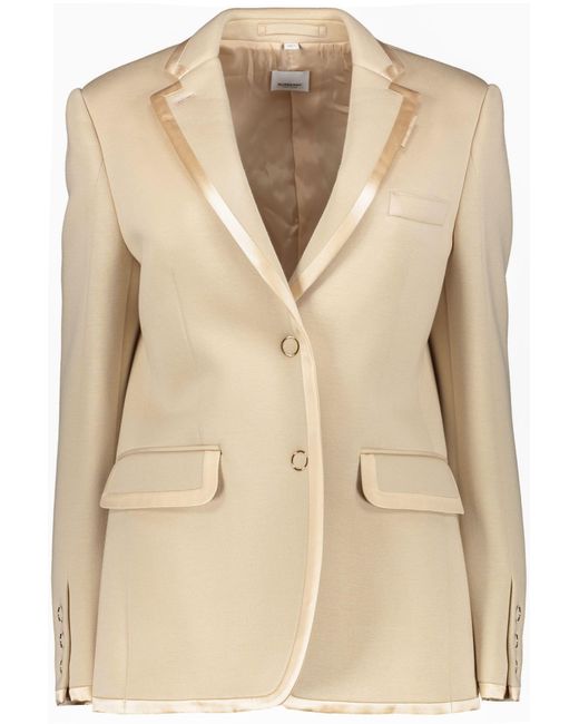 Burberry Natural Single-Breasted Two-Button Blazer