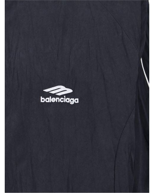 Balenciaga Blue Giazza Zip Logo