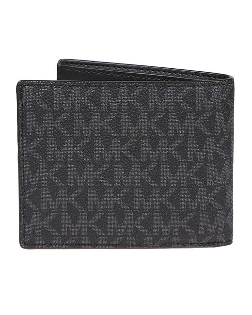 Michael Kors Black Slim Billfold Wallet With Keyring Box Set for men