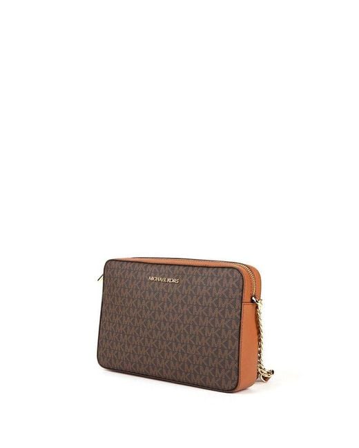 Michael Kors Brown Crossbody Bag 89.Coated Canvas Crossbody-Bags