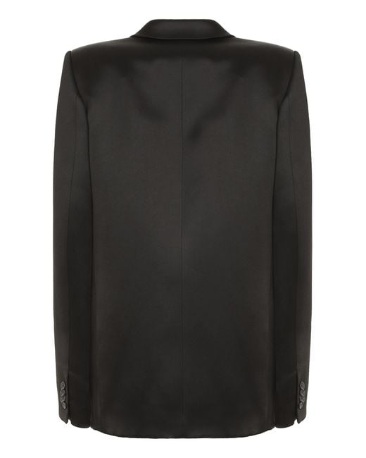 Khaite Black Willow Double-Breasted Blazer Viscose Blazers