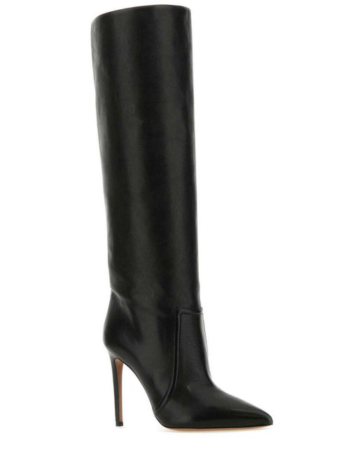 Paris Texas Black Knee-Length High Stiletto Heel Boots