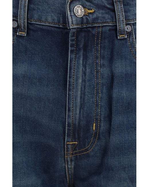 7 For All Mankind Blue Jeans Straight-Leg Denim Cotton for men