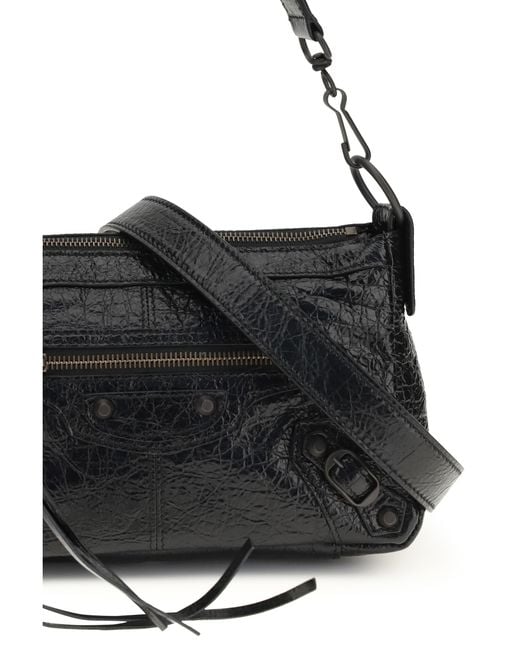 Balenciaga Black Le City Moto Mini Handbag Lamb Ovis Aries Handbags