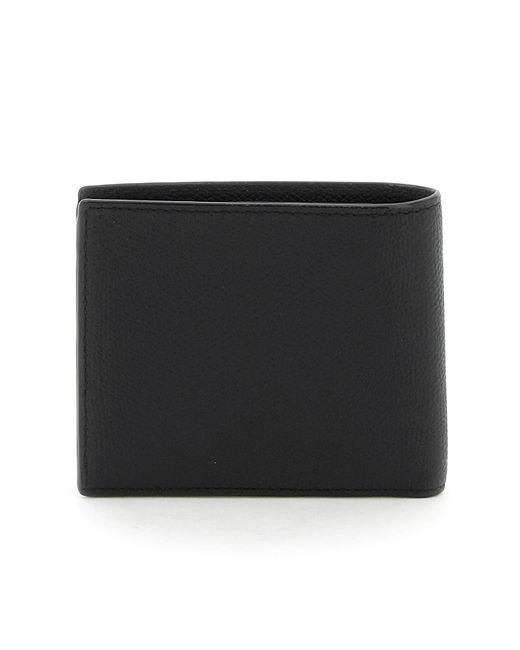 Valextra Bi-fold Wallet in Black for Men | Lyst