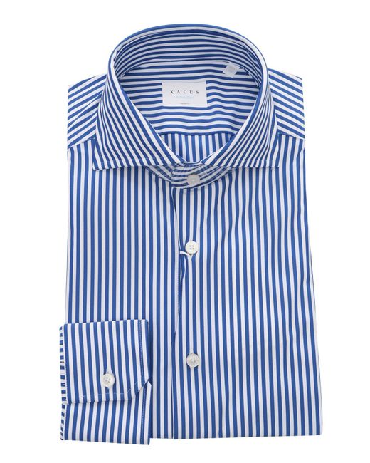 Xacus Blue Striped Shirt for men
