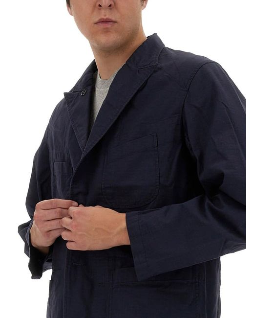 Engineered Garments Blue Cotton Jacket for men