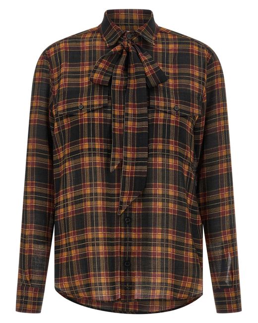 Saint Laurent Brown Cassandre Shirt