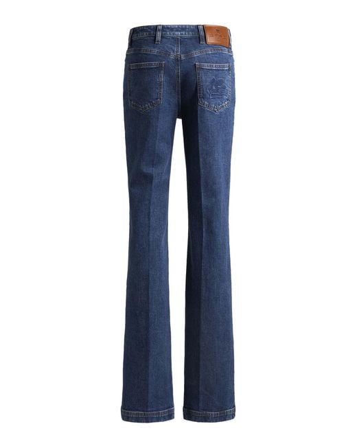 Etro Blue Jeans Straight Leg Cotton