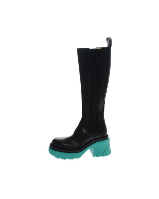 Bottega Veneta Blue Flash High Chelsea Boots