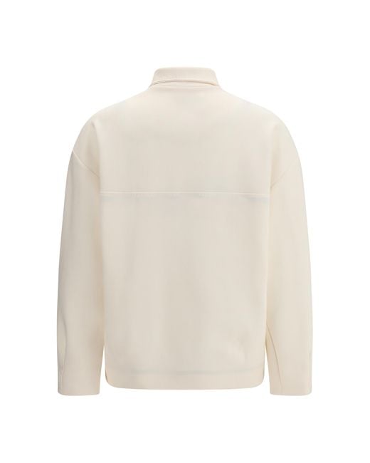 Max Mara Pure White Mxppala Jacket Scuba Jersey Polyamide; Elastane