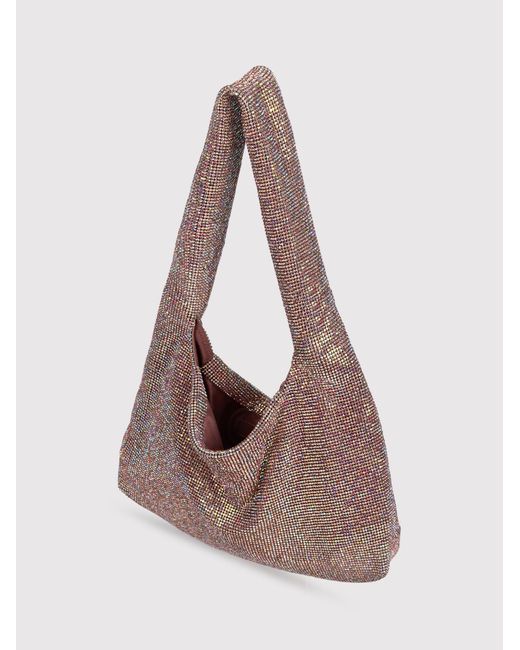 Kara Brown Crystal Mesh Crystal-Embellished Shoulder Bag