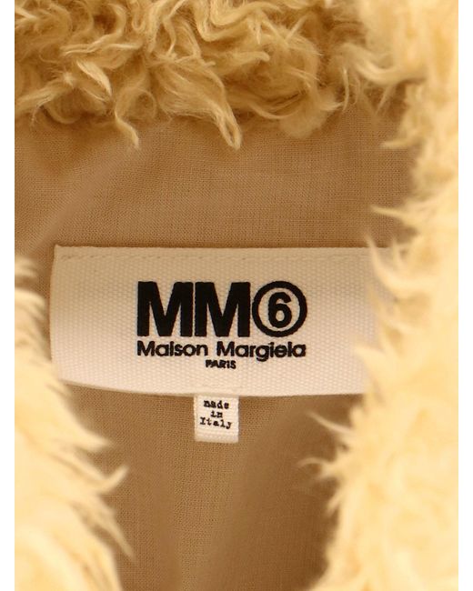 MM6 by Maison Martin Margiela Natural Fur-effect Coat