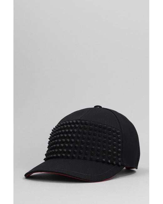 Christian Louboutin Black Hats In Cotton for men