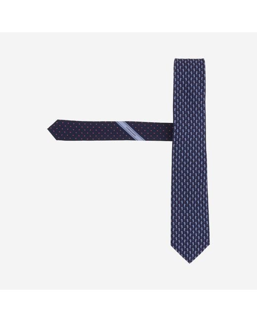 Ferragamo Blue Silk Tie Ties & Bow for men