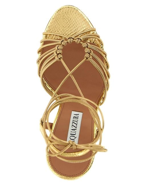 Aquazzura Metallic Ankle Strap Heels