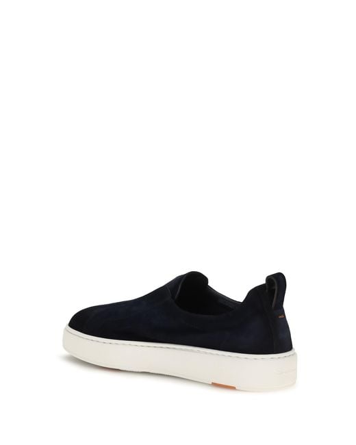 Santoni Blue Slip-On Sneakers for men