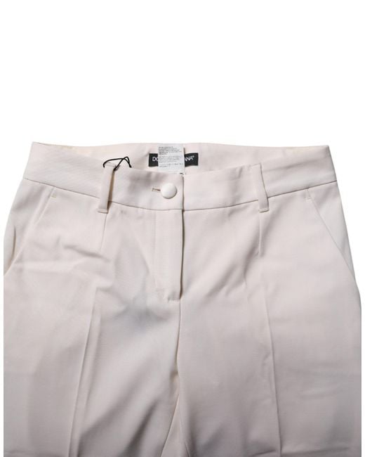 Dolce & Gabbana Gray Slim Fit Solid Color Pants