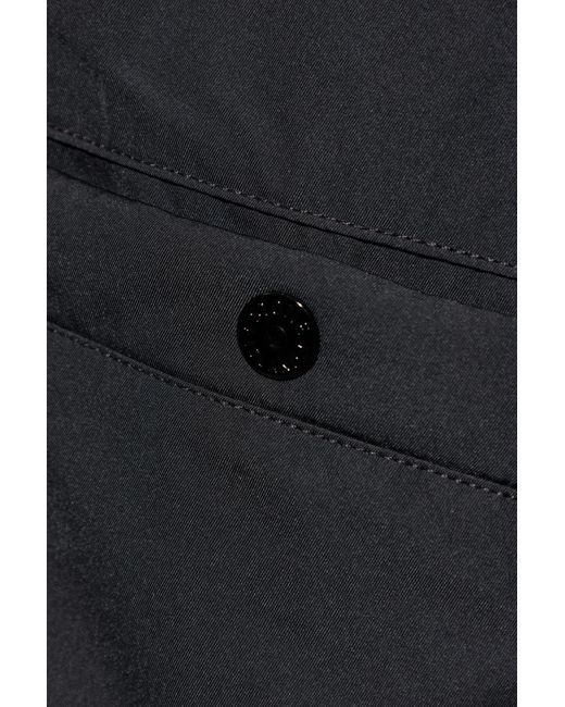 Stone Island Black Down Jacket Micro Twill for men