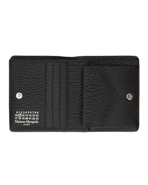 Maison Margiela Black Compact Bifold Wallet Leather & Purses