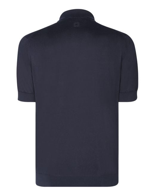 Lardini Blue Jersey Polo Shirt for men