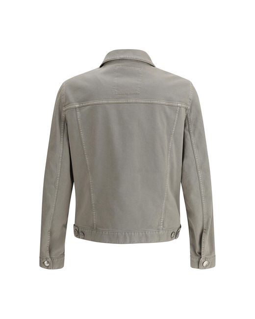Brunello Cucinelli Gray Denim Jacket for men