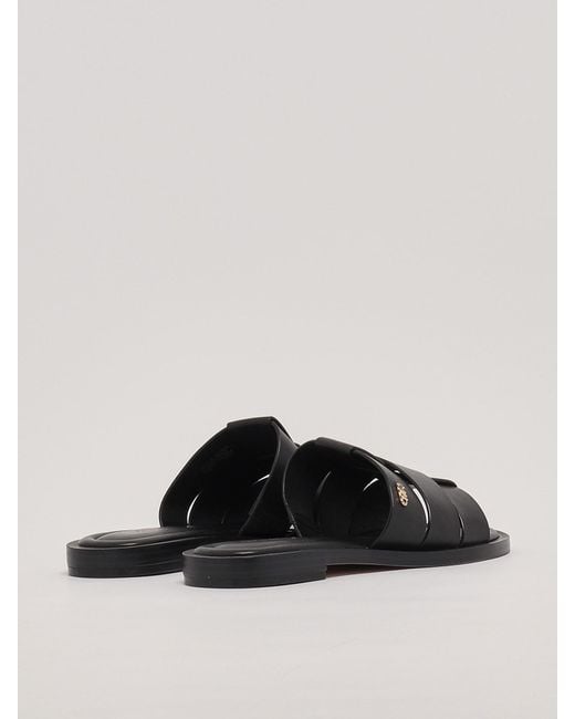 Michael Kors Black Ryland Flat Slide Flat Shoes