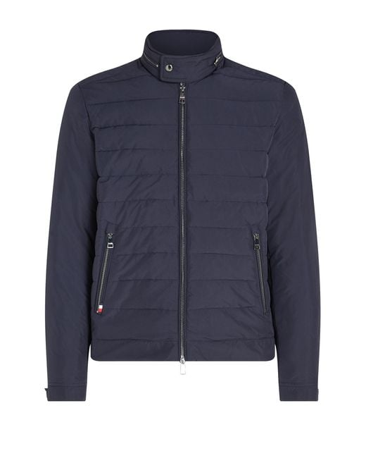 Tommy Hilfiger Blue Racer-Style Jacket With Full Zip for men