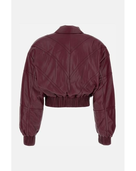 ROTATE BIRGER CHRISTENSEN Red Bomber Jacket