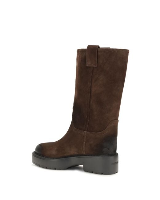 Miu Miu Brown Boots Suede Leather Upper: Calf