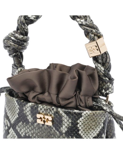 バッグ・カバンその他 Ganni MINI BOU SNAKE BUCKET BAG Snake Mini GANNI Bou Bucket Bag | GANNI US