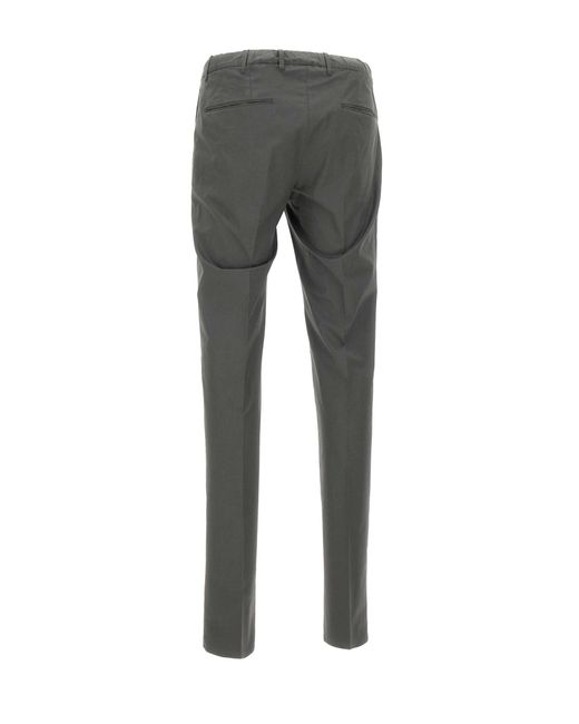Incotex Gray Cotton Poplin Trousers for men