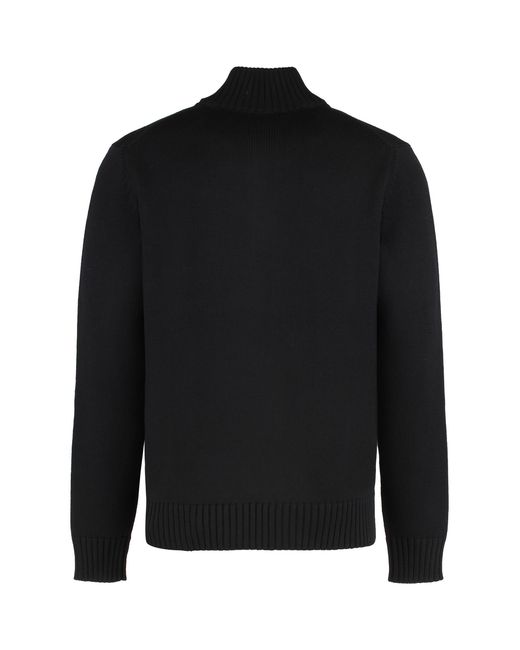 Slowear Black Cardigan Virgin Wool, Cardigans for men