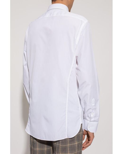 Gucci White Cotton Shirt With Logo for men