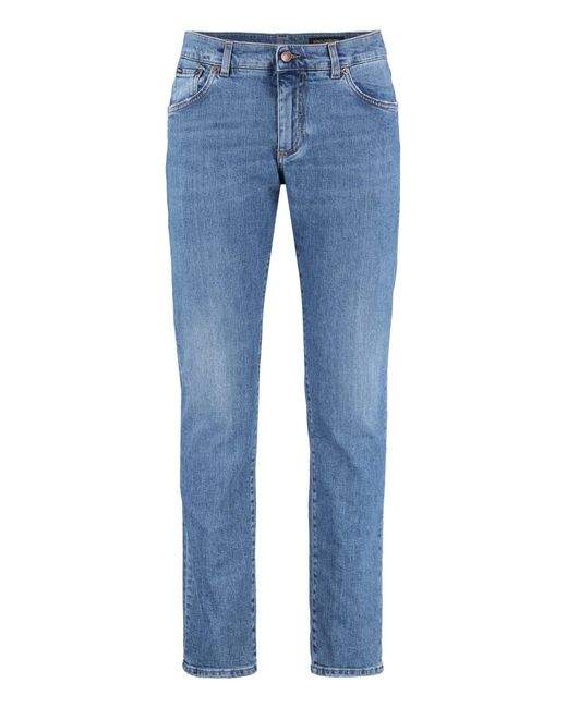 Dolce & Gabbana Blue Slim Fit Jeans for men